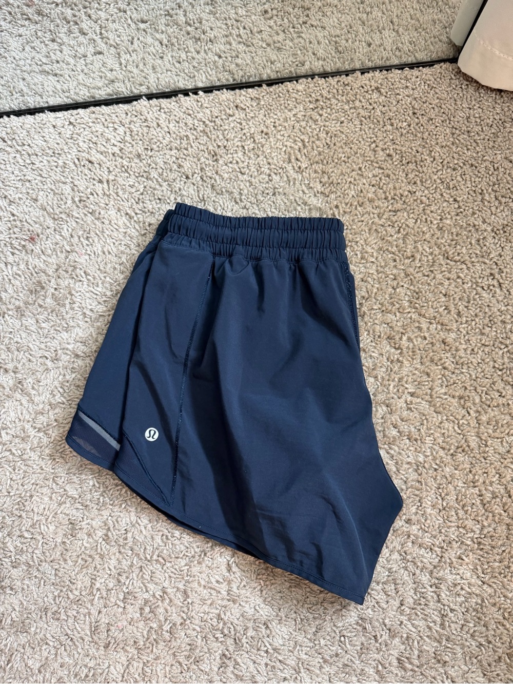 lululemon athletica Navy Blue Hotty Hot Tall Long 4” Athletic Shorts